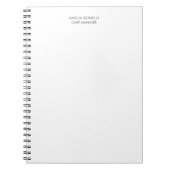 Carnet Minimaliste Moderne Professionnel Simple (Devant)