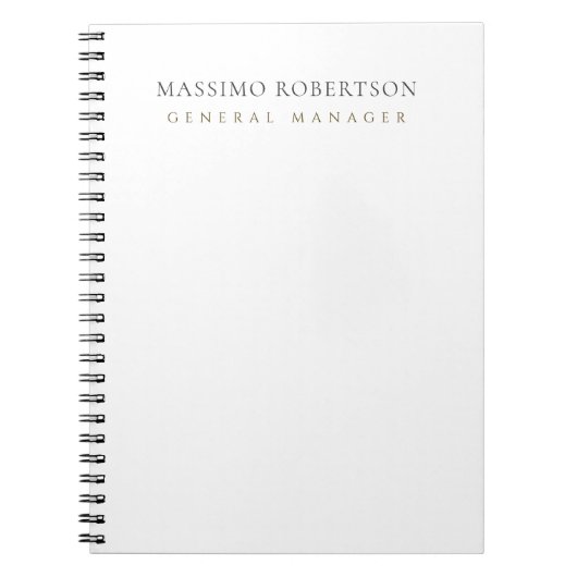 Carnet Minimaliste Moderne Simple (Devant)