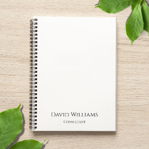 Carnet Minimaliste Noir Blanc Simple