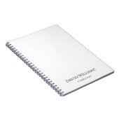 Carnet Minimaliste Noir Blanc Simple (Côté Droit)