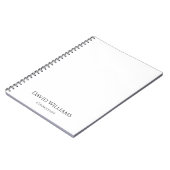 Carnet Minimaliste Noir Blanc Simple (Côté gauche)