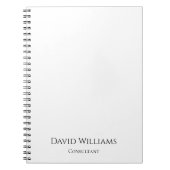 Carnet Minimaliste Noir Blanc Simple (Devant)