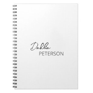 Carnet Minimaliste Noir et Blanc Moderne