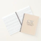 Carnet Minimaliste Professionnel Beige (Intérieur)