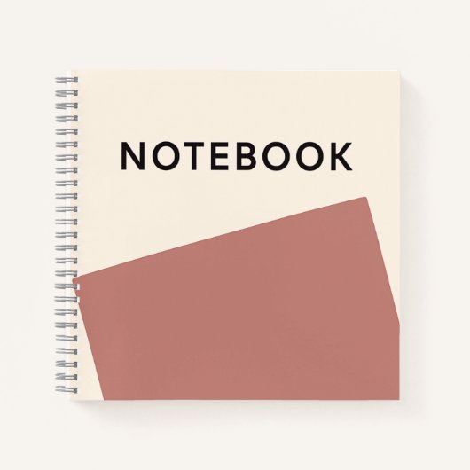 Carnet minimaliste Rose en terre cuite (Devant)