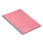 Carnet Minimaliste rose personnalisé (Côté Droit)