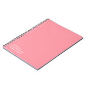 Carnet Minimaliste rose personnalisé (Côté gauche)