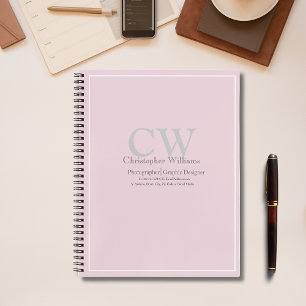Carnet Minimaliste rose professionnel