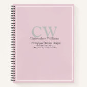 Carnet Minimaliste rose professionnel (Devant)