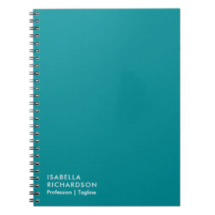 Carnet Minimaliste Turquoise personnalisé