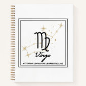 Carnet minimaliste Zodiac Virgo (Devant)