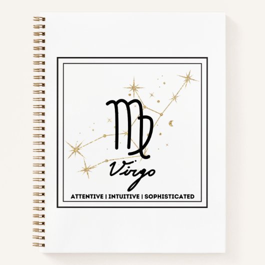 Carnet minimaliste Zodiac Virgo (Devant)