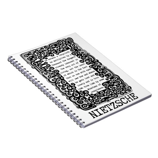 Carnet Minotaure de conscience citation de Nietzsche (Côté Droit)