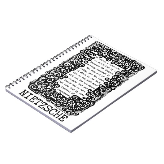 Carnet Minotaure de conscience citation de Nietzsche (Côté gauche)