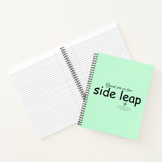 Carnet Mint à sangle vert et noir (Intérieur)