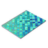 Carnet Mint Aqua Turquoise Gold Oriental Marocain Carrela (Côté gauche)