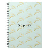 Carnet Mint Gold Eyelashes (Devant)