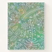 Carnet Mint Green Boho Batik Botaniques Belle (Dos)