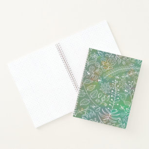 Carnet Mint Green Boho Batik Botaniques Belle