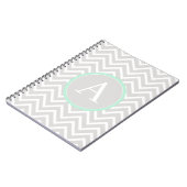 Carnet Mint Green Chevron Monogram Notebook (Côté gauche)
