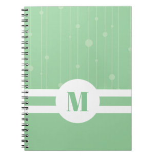 Carnet Mint green ecofriendly monogram pastel modern