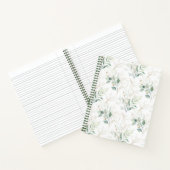 Carnet Mint Green Pastel Floral Greenery Motif (Intérieur)