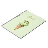 Carnet Mint Ice Cream Gelato Birthday (Côté gauche)