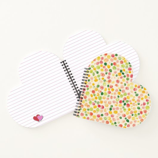 Carnet Mint Pink Yellow Green Fruity Dots  (Intérieur)