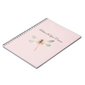 Carnet Mint White Pink Dragonfly (Côté gauche)