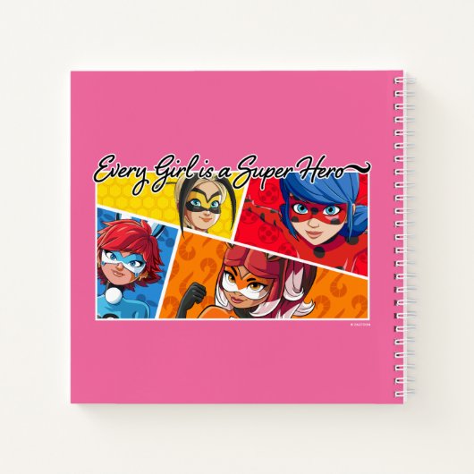 Carnet Miraculeux Chaque fille est un super héros (Dos)