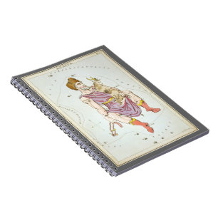 Carnet Miroir d'Urania, carte céleste d'astronomie vintag