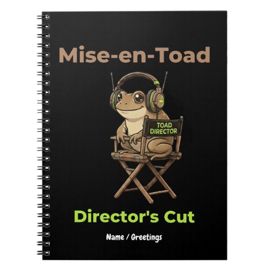 Carnet Mise-en-Toad Director’s Cut Cinéma Pun Toad Art (Devant)