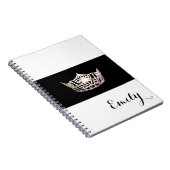 Carnet Miss America Silver Crown Carnet- Nom personnalisé (Côté Droit)