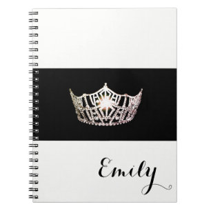 Carnet Miss America Silver Crown Carnet- Nom personnalisé
