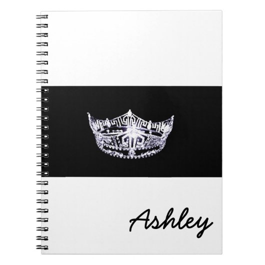 Carnet Miss America style Carnet-Couronne & Nom personnal (Devant)