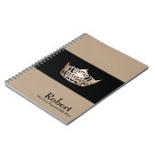 Carnet Miss America style Carnet-Couronne & Nom personnal (Côté gauche)