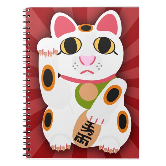 Carnet Miss Lucky Cat Epic Cartoon Kitty Design Amusant (Devant)