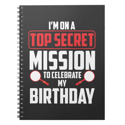 Carnet Mission extrêmement secrète de thème de fête (Devant)