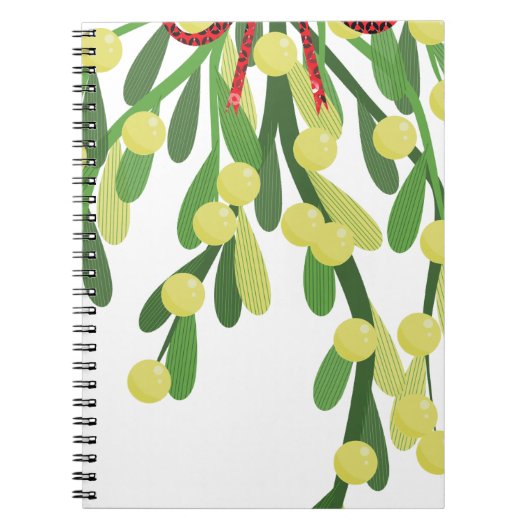 Carnet mistletoe rouge (Devant)