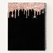 Carnet Mixer Flowers Rose Gold Drips Bakery Black (Dos)