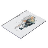 Carnet mixte de crâne cyberpunk moderne (Côté gauche)
