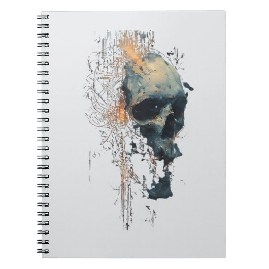 Carnet mixte de crâne cyberpunk moderne (Devant)