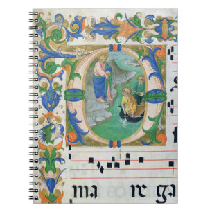 Carnet Mme 515 f.1r l'ébauche miraculeuse des poissons,