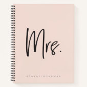 Carnet Mme Bloc-notes mariage #hashtag (Devant)
