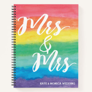 Carnet Mme et Mme Rainbow Lesbian Mariage