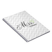 Carnet Mme griffonnée Wedding de coeur de vert de chaux (Côté Droit)