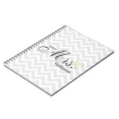 Carnet Mme griffonnée Wedding de coeur de vert de chaux (Côté gauche)
