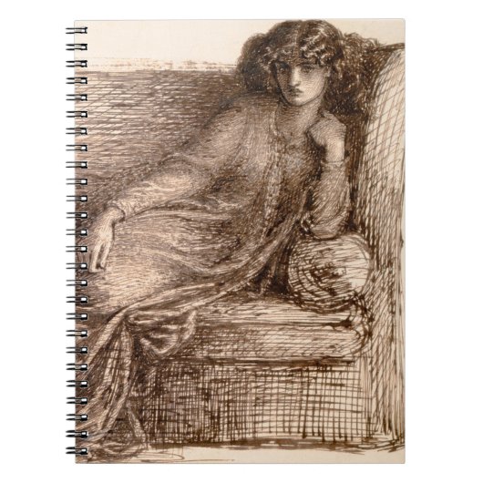 Carnet Mme Jane Morris Reclining sur un sofa (Devant)