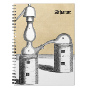 Carnet Mobilier alchimiste et fiole d'alambic personnalis