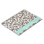 Carnet Mocha et Mint Monogrammes Éléments Imprimer (Côté gauche)